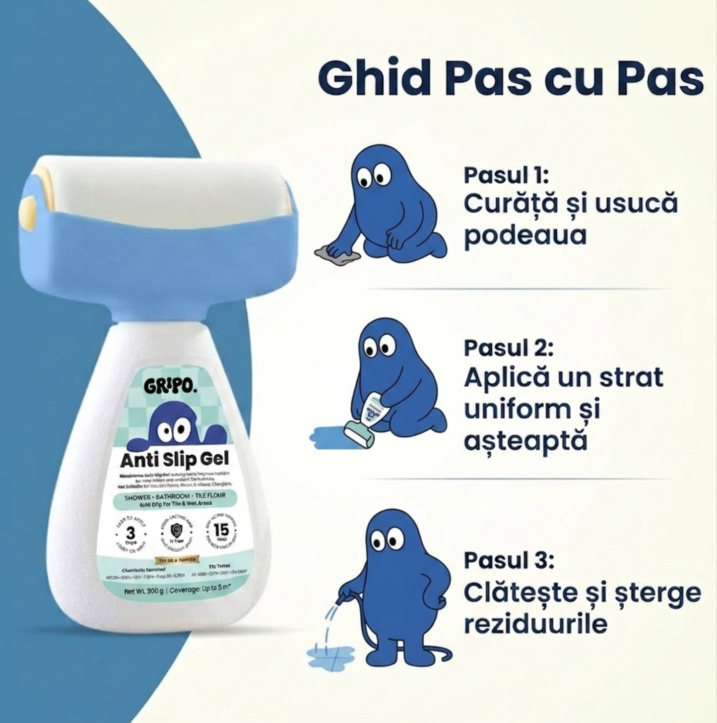 Soluție anti-alunecare Gripo.